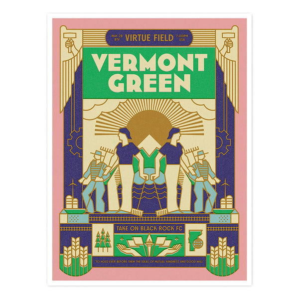 Vermont Green FC 2024 Matchday 2 Poster