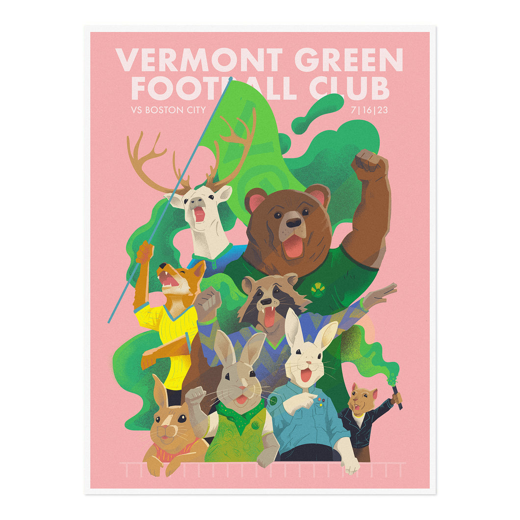 Vermont Green FC 2023 Matchday 10 Poster