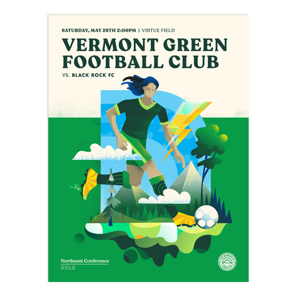 Vermont Green FC 2022 Matchday 1 Poster
